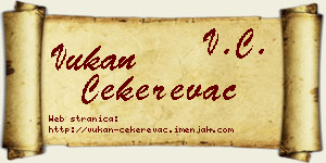 Vukan Čekerevac vizit kartica